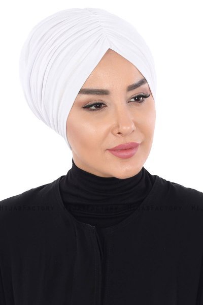 Jill - Hvid Bomuld Turban - Ayse Turban