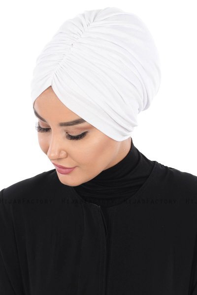 Jill - Hvid Bomuld Turban - Ayse Turban