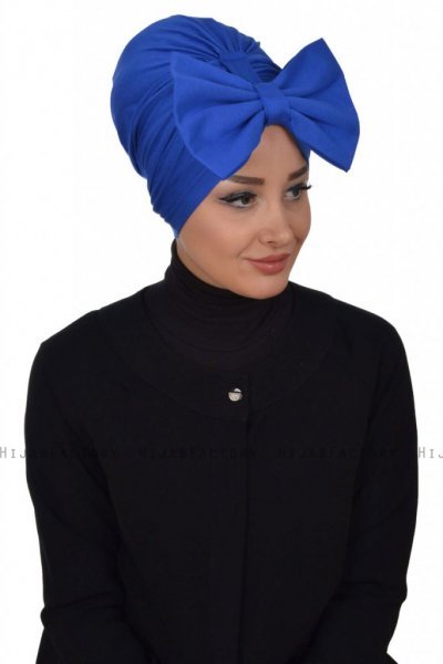 Julia - Blå Bomuld Turban - Ayse Turban