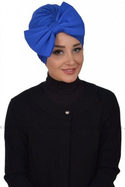 Julia - Blå Bomuld Turban - Ayse Turban