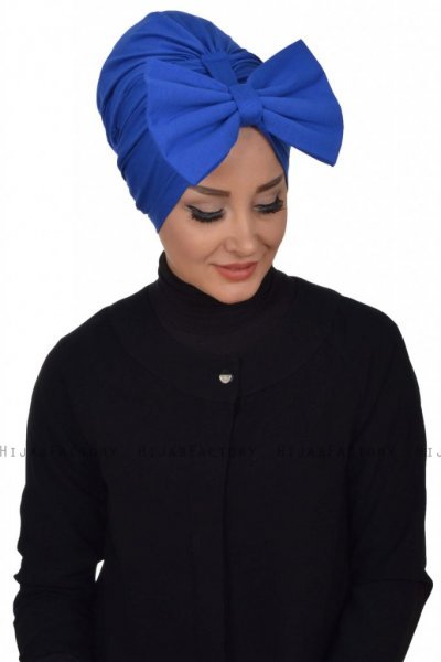 Julia - Blå Bomuld Turban - Ayse Turban