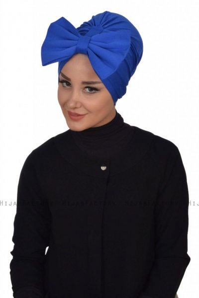 Julia - Blå Bomuld Turban - Ayse Turban