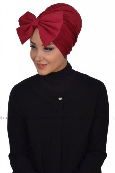 Julia - Bordeaux Bomuld Turban - Ayse Turban