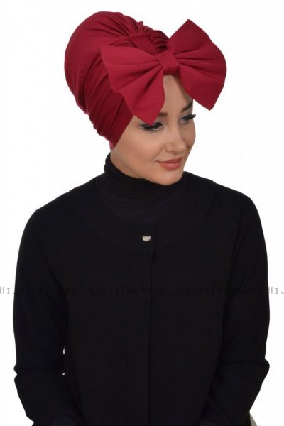 Julia - Bordeaux Bomuld Turban - Ayse Turban