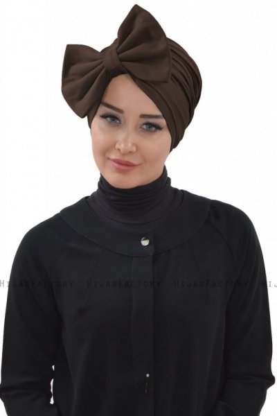 Julia - Brun Bomuld Turban - Ayse Turban