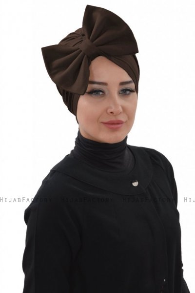 Julia - Brun Bomuld Turban - Ayse Turban