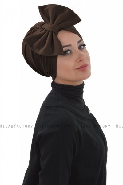 Julia - Brun Bomuld Turban - Ayse Turban