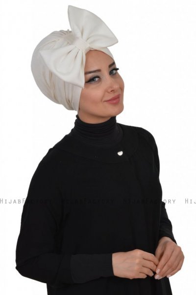 Julia - Creme Bomuld Turban - Ayse Turban