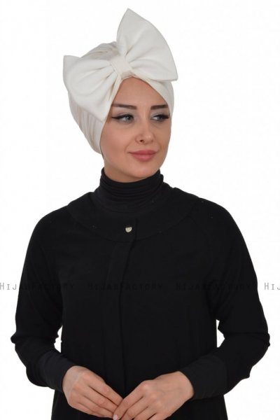 Julia - Creme Bomuld Turban - Ayse Turban