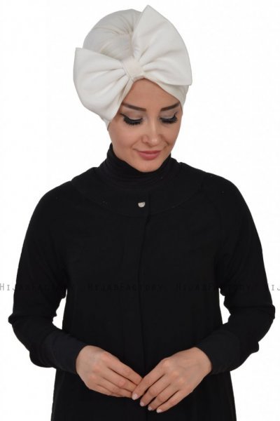 Julia - Creme Bomuld Turban - Ayse Turban