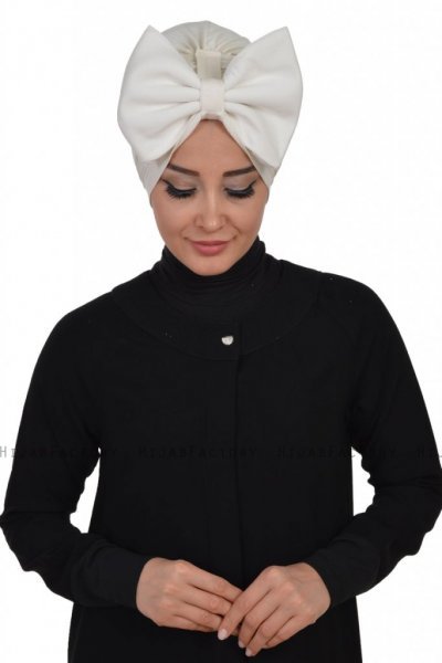 Julia - Creme Bomuld Turban - Ayse Turban