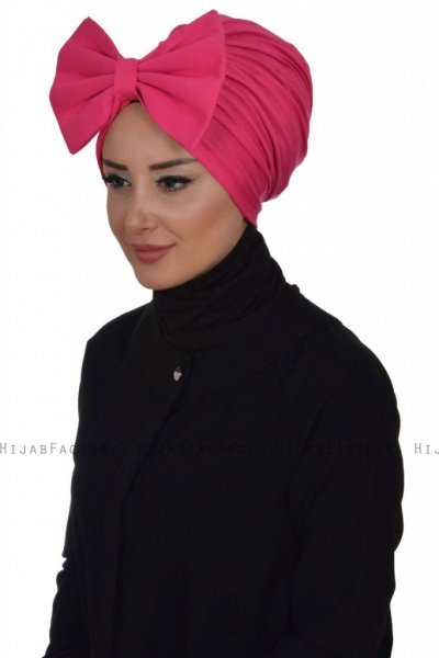 Julia - Fuchsia Bomuld Turban - Ayse Turban