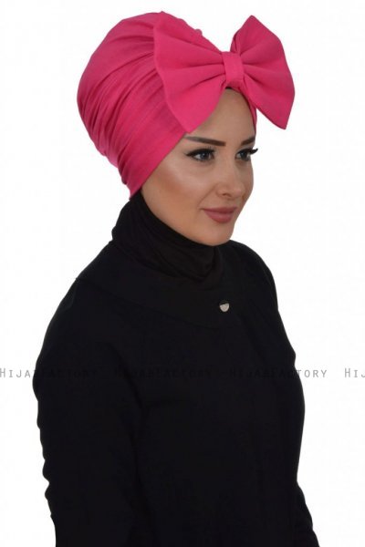Julia - Fuchsia Bomuld Turban - Ayse Turban