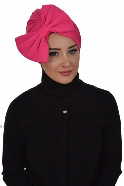 Julia - Fuchsia Bomuld Turban - Ayse Turban