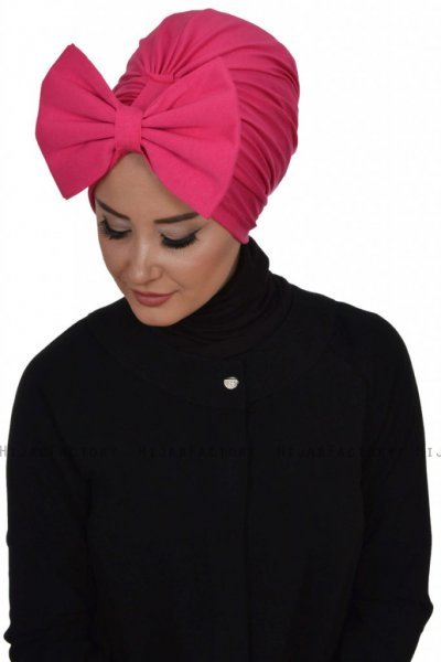 Julia - Fuchsia Bomuld Turban - Ayse Turban