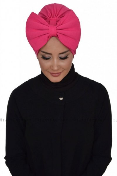 Julia - Fuchsia Bomuld Turban - Ayse Turban