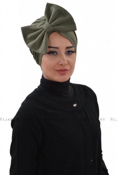 Julia - Khaki Bomuld Turban - Ayse Turban
