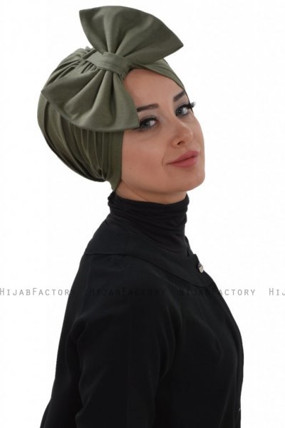 Julia - Khaki Bomuld Turban - Ayse Turban