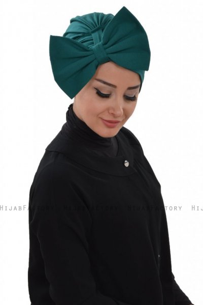 Julia - Mørkegrøn Bomull Turban - Ayse Turban