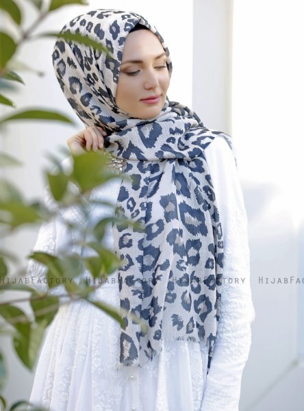 Dounia - Brun Mønstrede Hijab