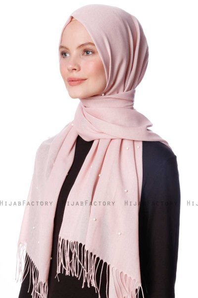 Kadri - Gammelrosa Hijab Med perler - Özsoy