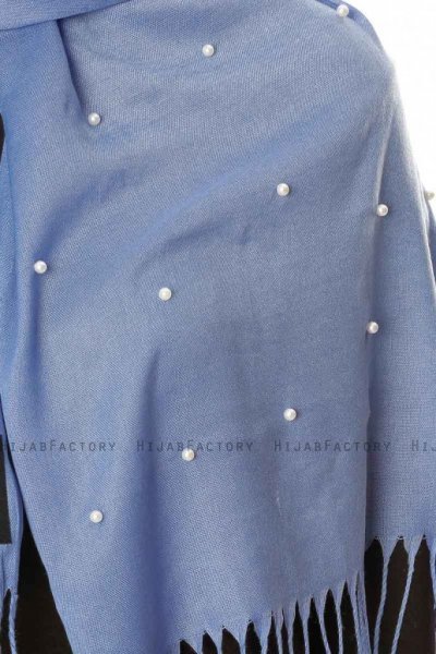 Kadri - Lyseblå Hijab Med perler - Özsoy