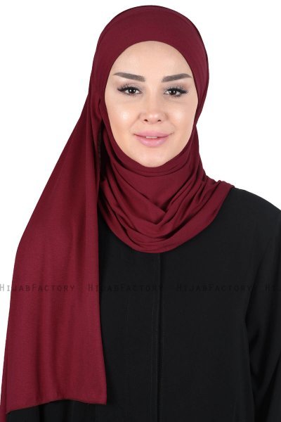 Kaisa - Bordeaux Praktisk Bumuld Hijab