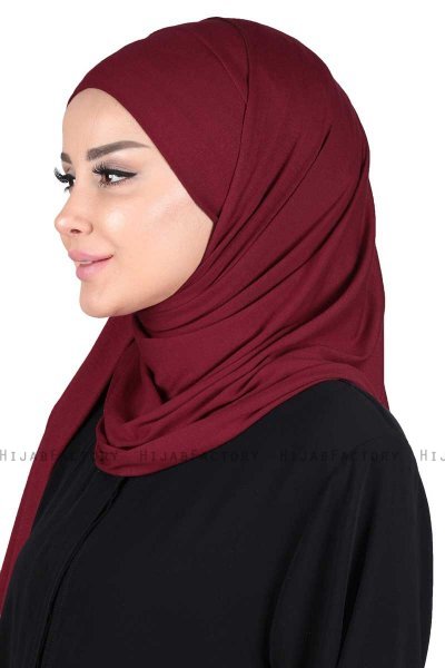 Kaisa - Bordeaux Praktisk Bumuld Hijab
