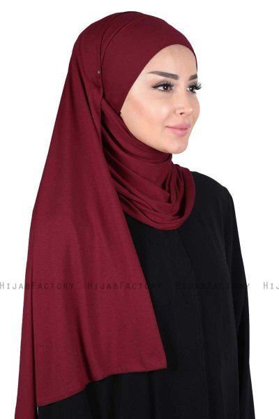 Kaisa - Bordeaux Praktisk Bumuld Hijab