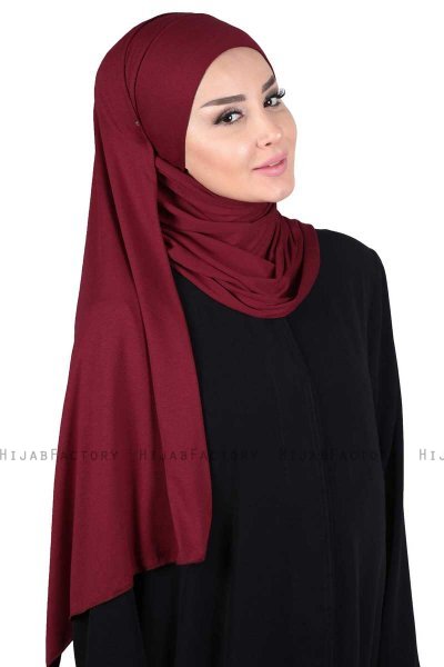 Kaisa - Bordeaux Praktisk Bumuld Hijab