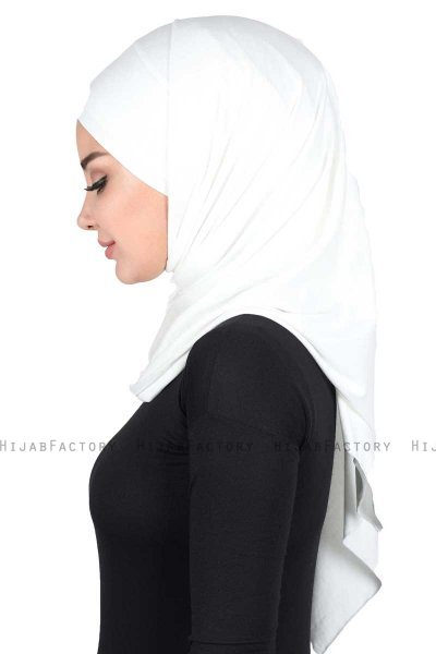Kaisa - Creme Praktisk Bumuld Hijab
