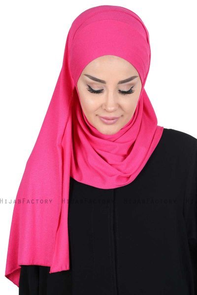 Kaisa - Fuchsia Praktisk Bumuld Hijab