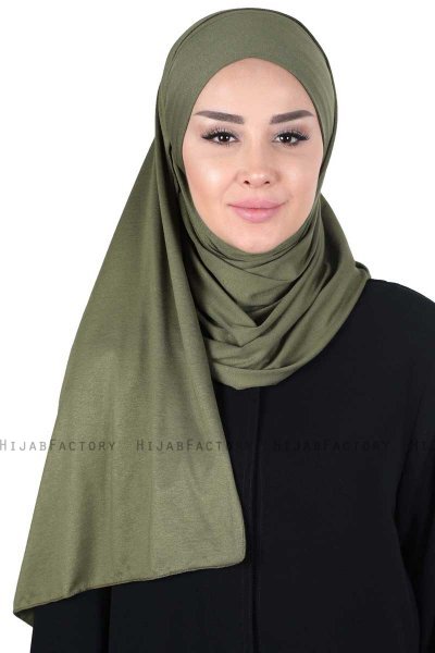 Kaisa - Khaki Praktisk Bumuld Hijab