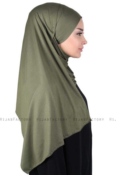 Kaisa - Khaki Praktisk Bumuld Hijab