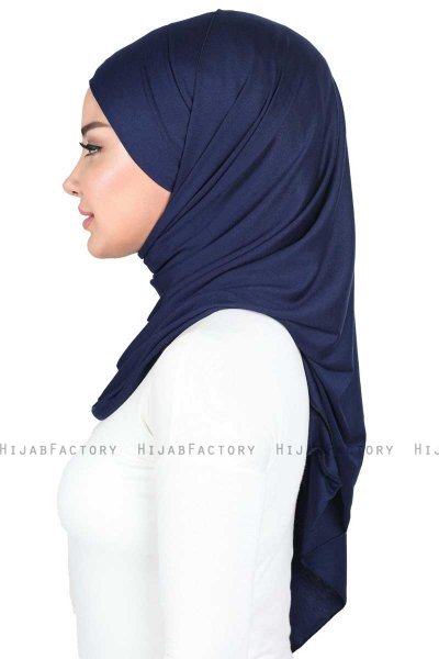 Kaisa - Marine Blå Praktisk Bumuld Hijab