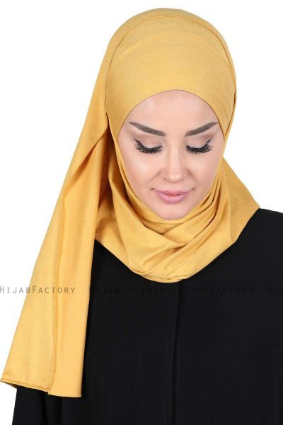 Kaisa - Sennepsgul Praktisk Bumuld Hijab