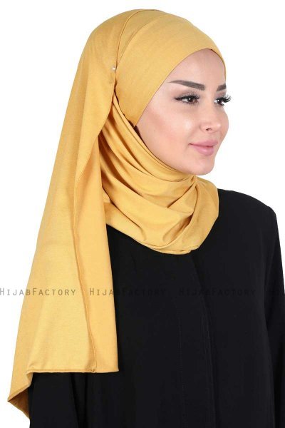 Kaisa - Sennepsgul Praktisk Bumuld Hijab