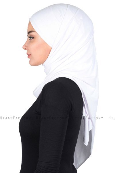 Kaisa - Hvid Praktisk Bumuld Hijab