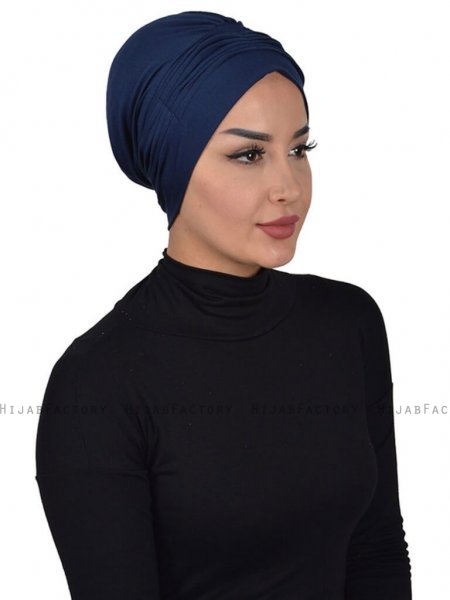 Linda Marinblå Bomull Turban Ayse Turban 321903c