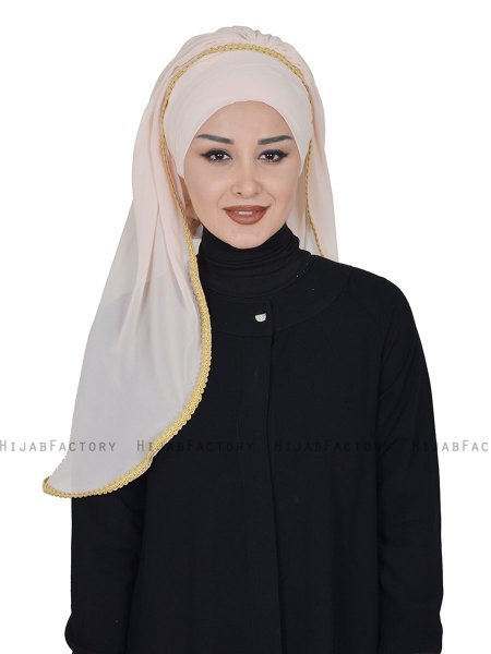 Louise - Beige Praktisk Hijab - Ayse Turban