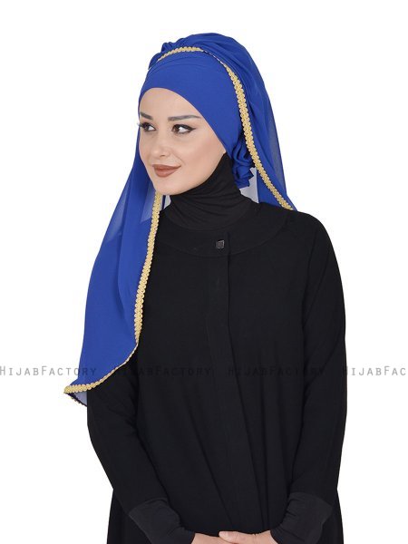 Louise - Blå Praktisk Hijab - Ayse Turban