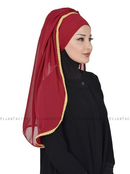Louise - Bordeaux Praktisk Hijab - Ayse Turban