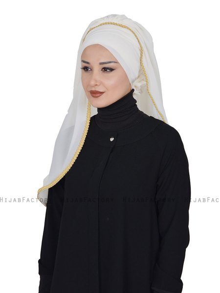 Louise - Creme Praktisk Hijab - Ayse Turban