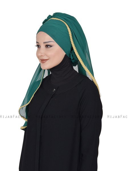 Louise - Mørkegrøn Praktisk Hijab - Ayse Turban