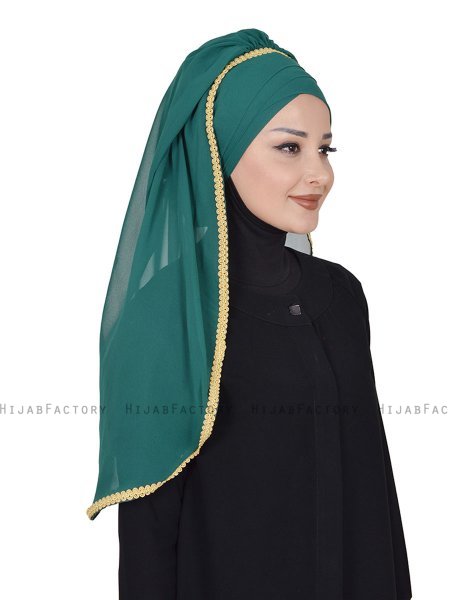Louise - Mørkegrøn Praktisk Hijab - Ayse Turban