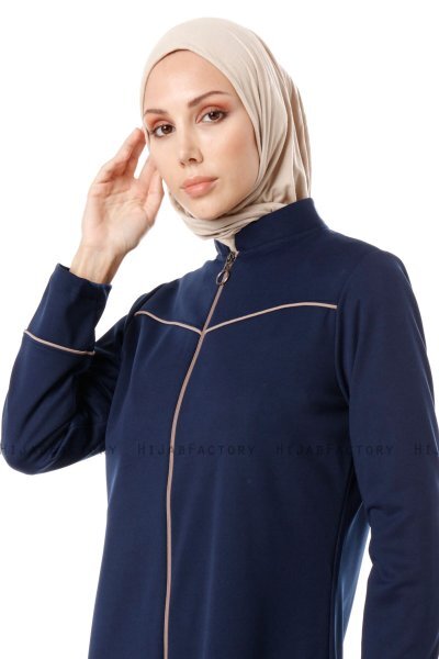 Lylah - Marine Blå Abaya - Miss Cazibe