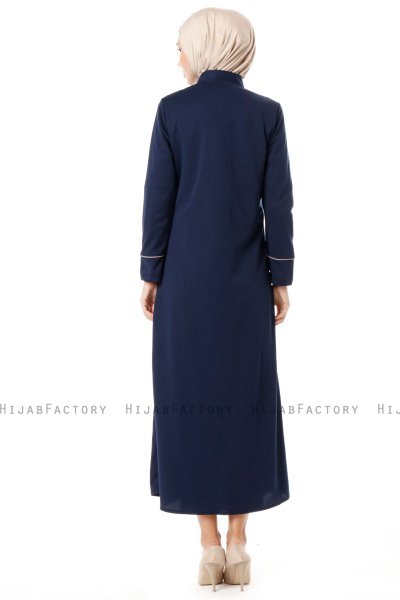 Lylah - Marine Blå Abaya - Miss Cazibe
