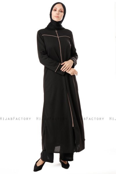 Lylah - Sort Abaya - Miss Cazibe
