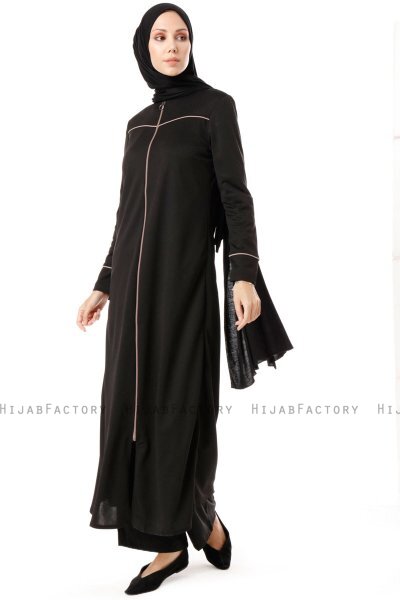 Lylah - Sort Abaya - Miss Cazibe