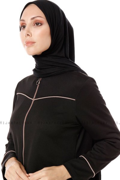 Lylah - Sort Abaya - Miss Cazibe